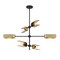 Designers Fountain U Turn 60 Watt 6 Light Matte Black Pendant with Gold Metal Shade D263M-IS-MB - alternate 1